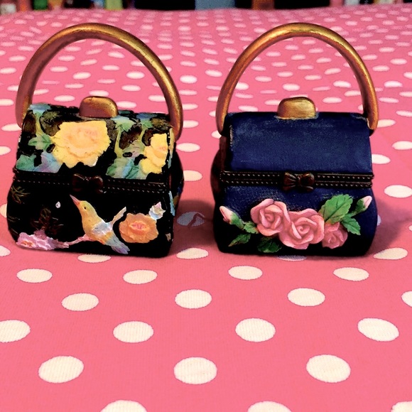 🌷HP Set of 2 Miniature purse keep sakes boxes - Picture 3 of 13
